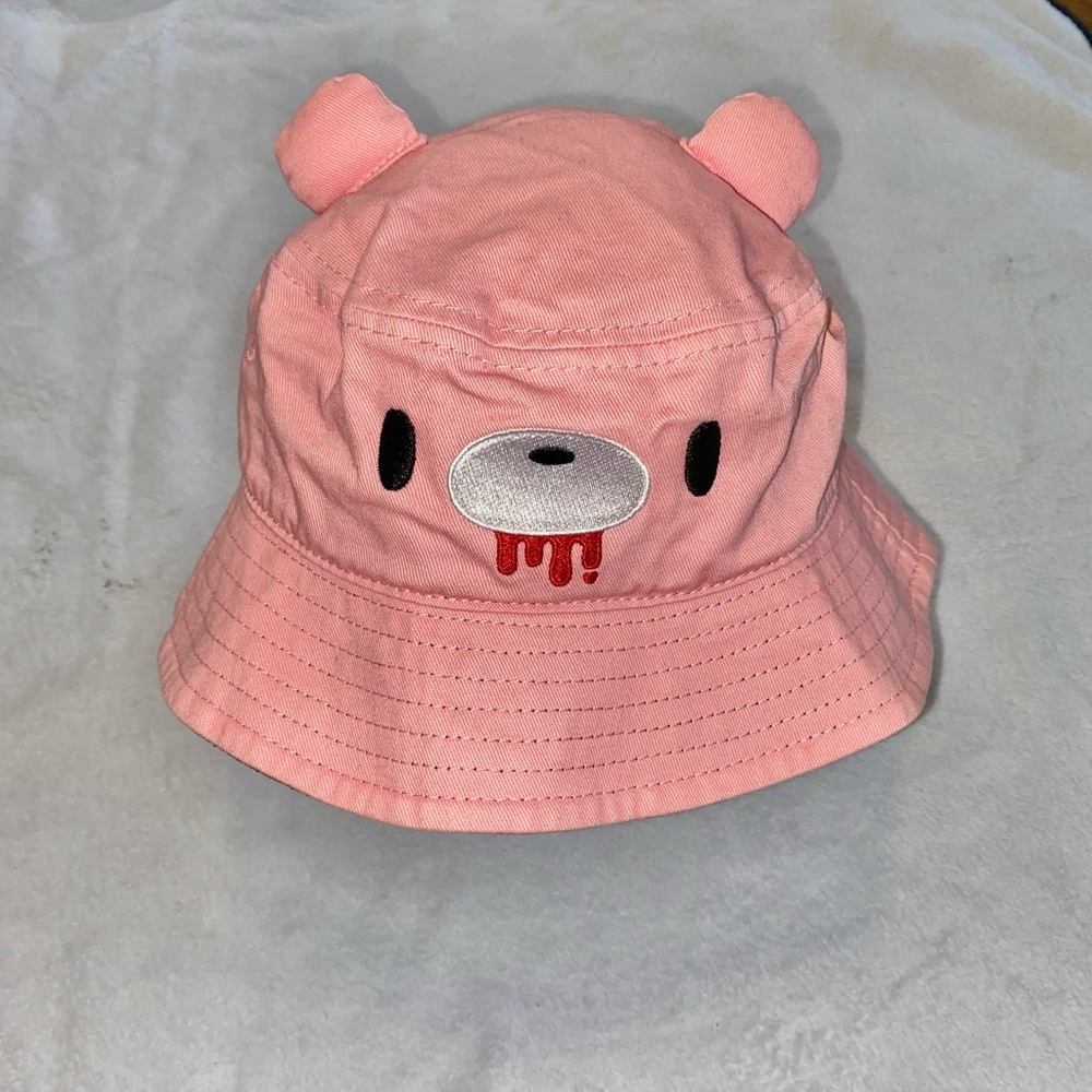 Pink and white Sanrio bucket hat